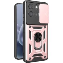 Чохол із захистом камери Deexe Armor Shield для Motorola Moto G77 - Rose Gold: фото 1 з 9