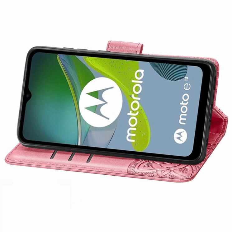 Чехол UniCase Butterfly Pattern для Motorola Moto E13 - Pink: фото 3 из 10