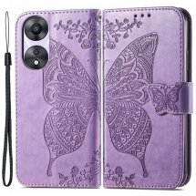 Чехол UniCase Butterfly Pattern для OPPO A78 5G - Light Purple: фото 1 из 6