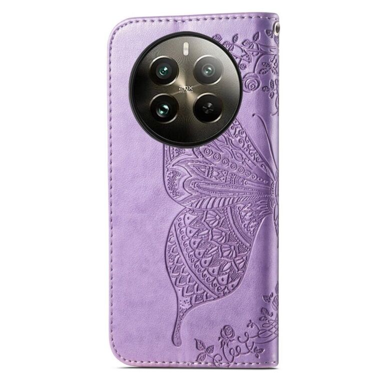 Чехол UniCase Butterfly Pattern для Realme 12 / 12 Plus - Light Purple: фото 5 из 8
