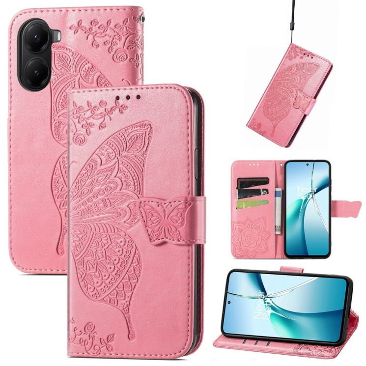 Чохол UniCase Butterfly Pattern для Xiaomi Poco X7 Pro - Pink: фото 1 з 12