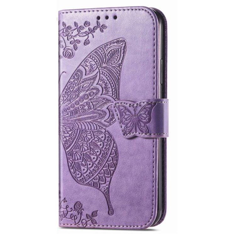 Чехол UniCase Butterfly Pattern для Xiaomi Redmi Note 14 Pro 5G - Light Purple: фото 4 из 9