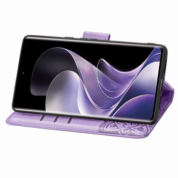 Чехол UniCase Butterfly Pattern для Xiaomi Redmi Note 14 Pro 5G - Light Purple: фото 3 из 9