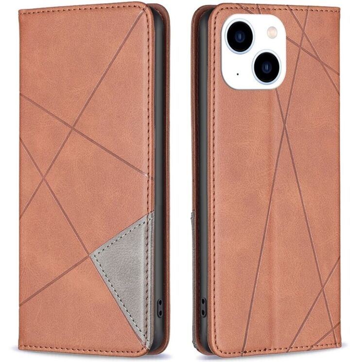 Чехол UniCase Geometric Pattern для Apple iPhone 15 - Brown: фото 1 из 7