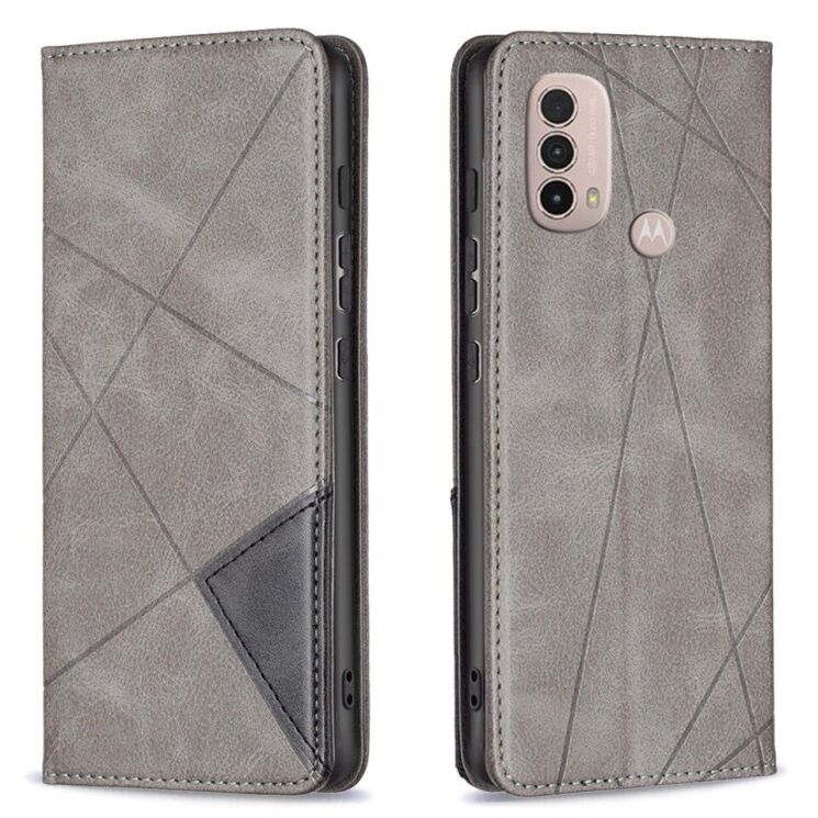 Чехол UniCase Geometric Pattern для Motorola Moto E40 - Grey: фото 2 из 9