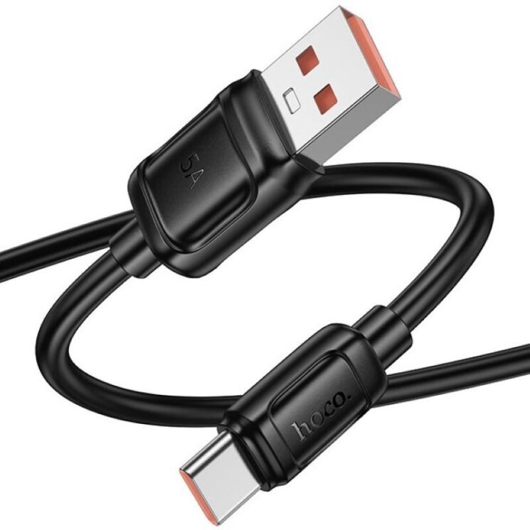 Кабель Hoco X115 USB to Type-C (100W, 1m) - Black: фото 3 з 7