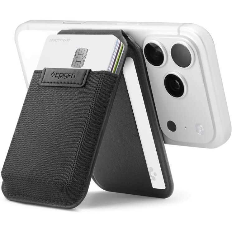 Кардхолдер Spigen Slim Fold (Mag Fit) | S314-4 (AFA11591) - Black: фото 2 из 17