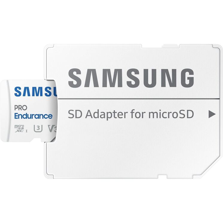 Карта памяти MicroSDXC Samsung PRO Endurance 128GB C10 UHS-I R100MB/s + адаптер (MB-MJ128KA/EU) - White: фото 2 из 11