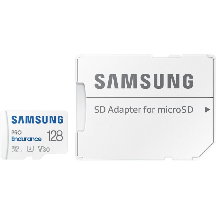 Карта памяти MicroSDXC Samsung PRO Endurance 128GB C10 UHS-I R100MB/s + адаптер (MB-MJ128KA/EU) - White: фото 3 из 11
