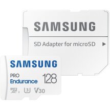 Карта памяти MicroSDXC Samsung PRO Endurance 128GB C10 UHS-I R100MB/s + адаптер (MB-MJ128KA/EU) - White: фото 1 из 11