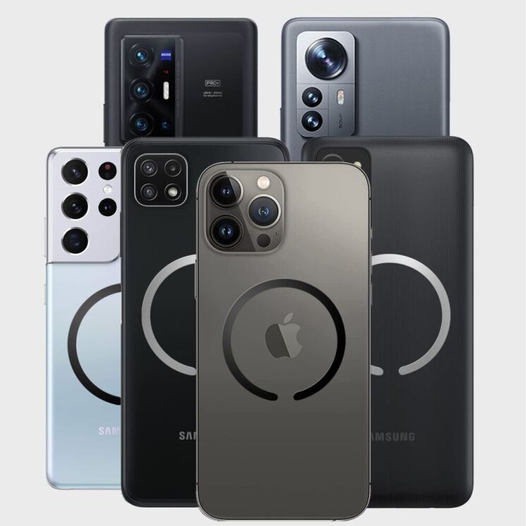 Комплект магнитных колец Tech-Protect Metal Plate Magnetic - Black / Silver: фото 3 из 5