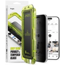 Комплект захисних стекол (2шт) Ringke Easy Slide Privacy для iPhone 17 Pro Max (8800328810716) - Black: фото 1 з 21