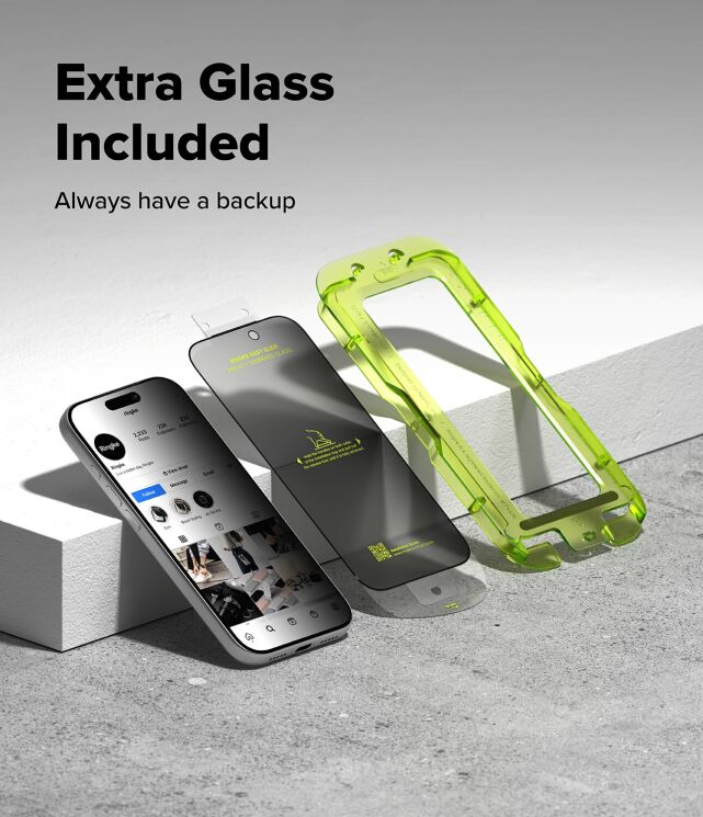 Комплект захисних стекол (2шт) Ringke Easy Slide Privacy для iPhone 17 Pro Max (8800328810716) - Black (411128B) Комплект захисних стекол (2шт) Ringke Easy Slide Privacy для iPhone 17 Pro Max (8800328810716) - Black: фото 9 з 21