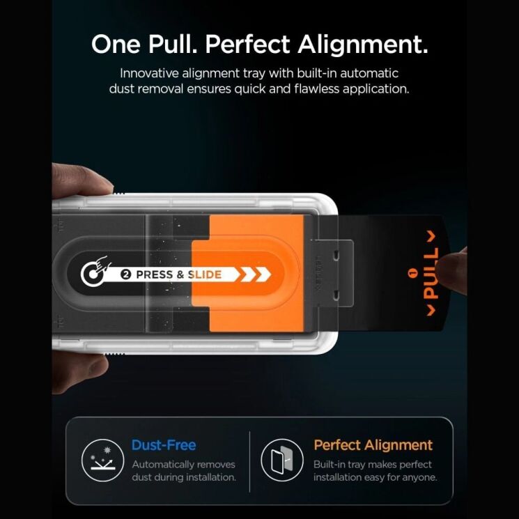 Комплект захисних стекол (2шт) Spigen Glas.tR EZ Fit Pro Privacy Set для iPhone 18 Pro (AGL12027) (440134) Комплект захисних стекол (2шт) Spigen Glas.tR EZ Fit Pro Privacy Set для iPhone 18 Pro (AGL12027): фото 11 з 12