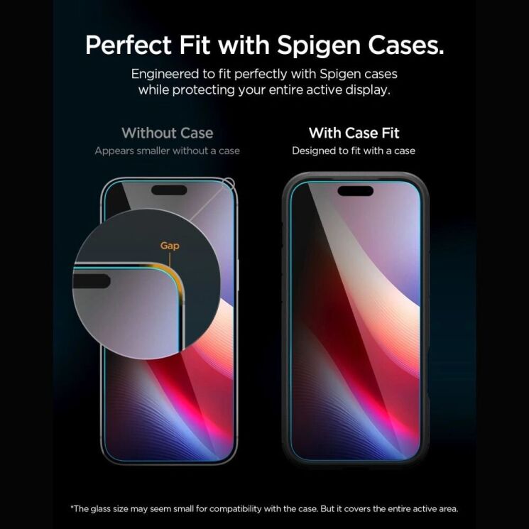 Комплект захисних стекол (2шт) Spigen Glas.tR EZ Fit Pro Privacy Set для iPhone 18 Pro (AGL12027) (440134) Комплект захисних стекол (2шт) Spigen Glas.tR EZ Fit Pro Privacy Set для iPhone 18 Pro (AGL12027): фото 7 з 12