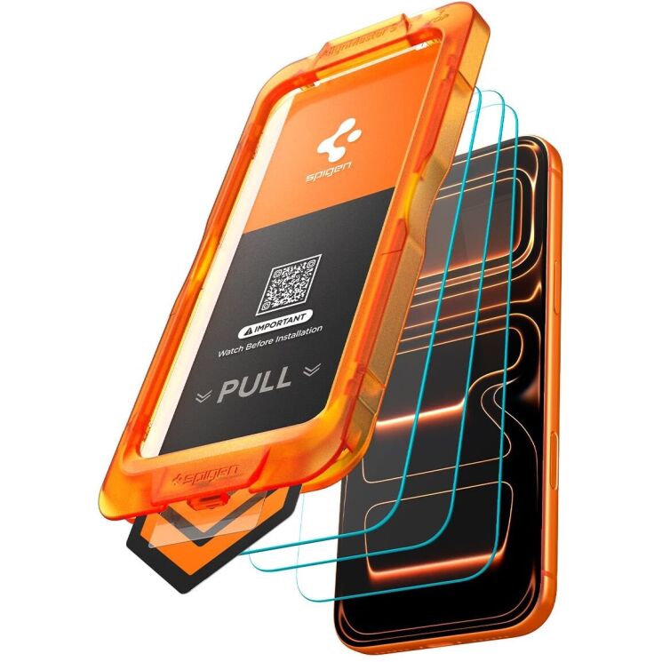 Комплект защитных стекол (3шт) Spigen Glas.tR AlignMaster S для iPhone 17 Pro (AGL10103) (403219) Комплект защитных стекол (3шт) Spigen Glas.tR AlignMaster S для iPhone 17 Pro (AGL10103): фото 2 из 18