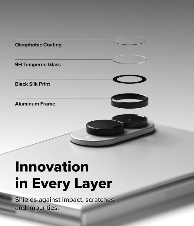 Комплект защитных стекол на камеру Ringke Camera Frame для Samsung Galaxy Fold 8 (8800380460577) - Black: фото 11 из 19