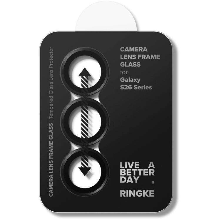 Комплект защитных стекол Ringke Camera Lens Frame Glass для Samsung Galaxy S26 Plus (S947) / Galaxy S26 (S942) 8800328815407 - Black: фото 4 из 16