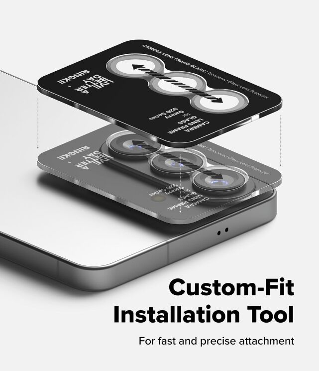 Комплект защитных стекол Ringke Camera Lens Frame Glass для Samsung Galaxy S26 Plus (S947) / Galaxy S26 (S942) 8800328815407 - Black: фото 8 из 16