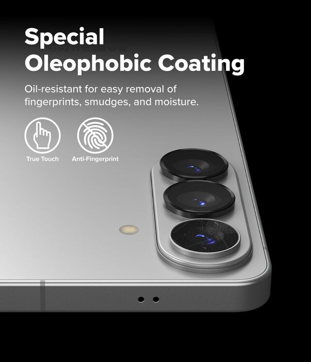 Комплект защитных стекол Ringke Camera Lens Frame Glass для Samsung Galaxy S26 Plus (S947) / Galaxy S26 (S942) 8800328815407 - Black: фото 12 из 16