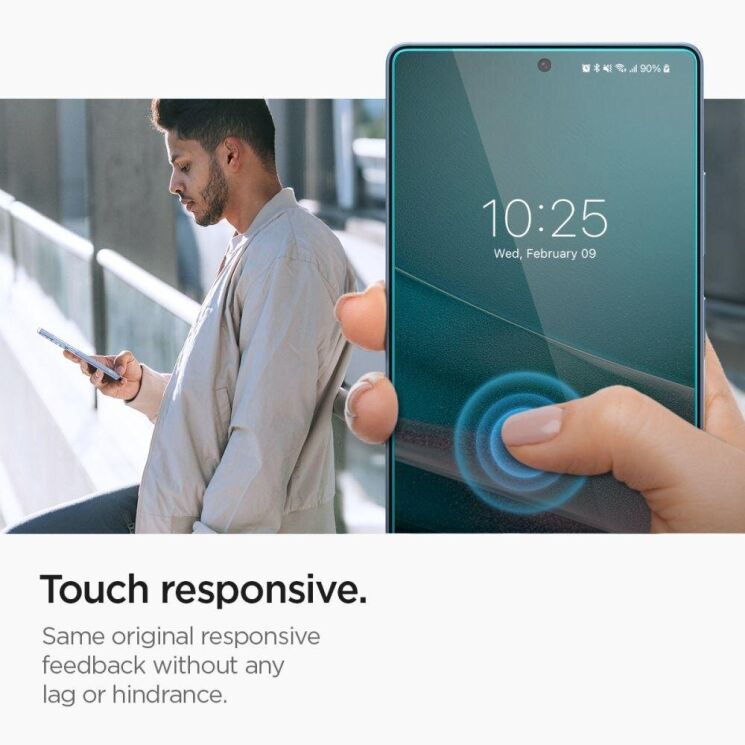 Комплект защитных стекол Spigen (SGP) GLAS.tR EZ Fit Sensor Protected для Samsung Galaxy S25 Ultra (S938) AGL09082: фото 5 из 7