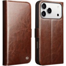 Шкіряний чохол QIALINO Classic Case для iPhone 18 Pro - Brown: фото 1 з 13