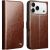 Шкіряний чохол QIALINO Classic Case для iPhone 18 Pro - Brown: фото 1 з 13
