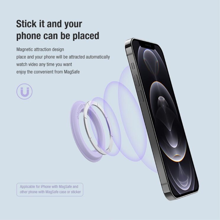 Магнитное кольцо NILLKIN SnapHold Magnetic Sticker - Black: фото 5 из 15