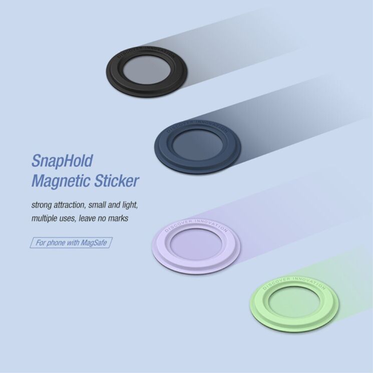 Магнитное кольцо NILLKIN SnapHold Magnetic Sticker - Black: фото 4 из 15