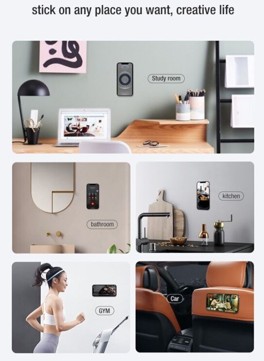 Магнитное кольцо NILLKIN SnapHold Magnetic Sticker - Black: фото 7 из 15