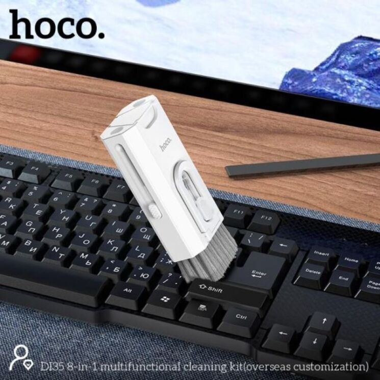 Набор для чистки гаджетов Hoco DI35 Mr.Gadget 8 in 1 - White: фото 11 из 11