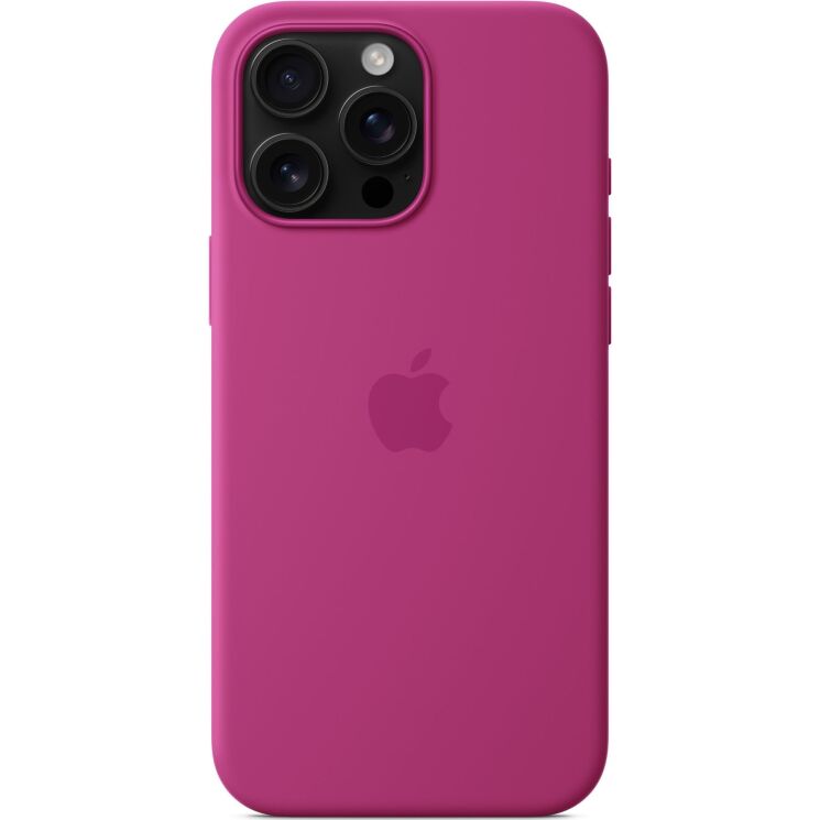 Оригинальный чехол Silicone Case with MagSafe для Apple iPhone 16 Pro Max (MYYX3) - Fuchsia: фото 3 из 4