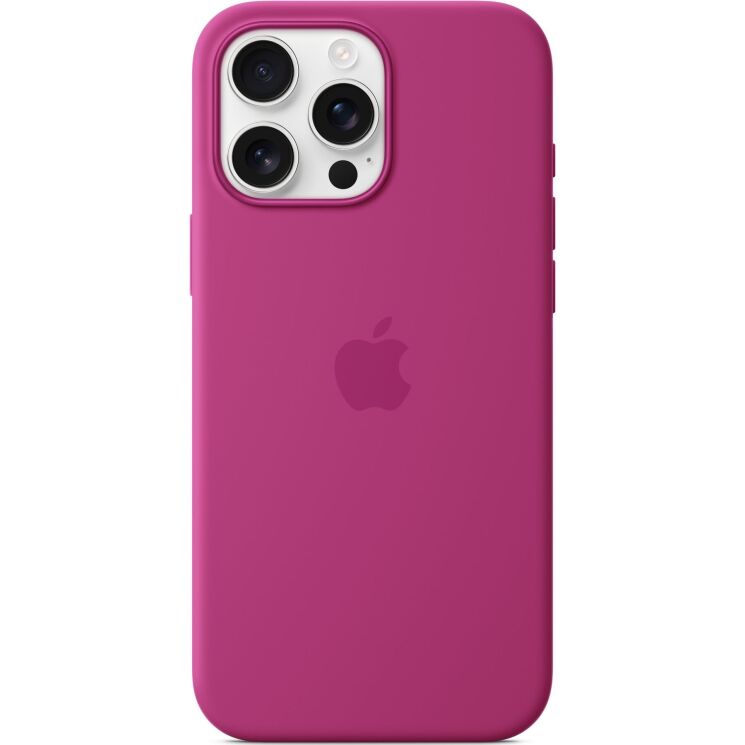 Оригинальный чехол Silicone Case with MagSafe для Apple iPhone 16 Pro Max (MYYX3) - Fuchsia: фото 2 из 4