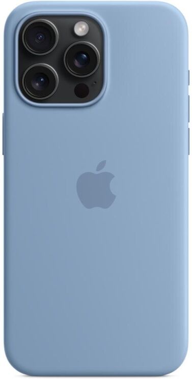 Оригінальний чохол Silicone Case with MagSafe для iPhone 15 Pro Max (MT1Y3) - Winter Blue: фото 4 з 4