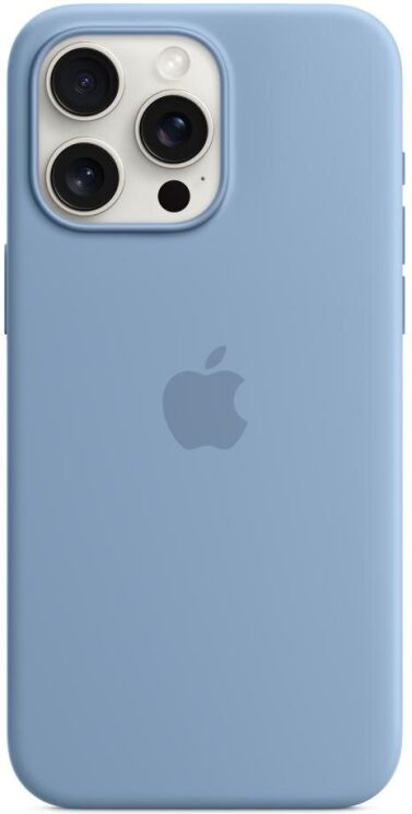 Оригінальний чохол Silicone Case with MagSafe для iPhone 15 Pro Max (MT1Y3) - Winter Blue: фото 3 з 4