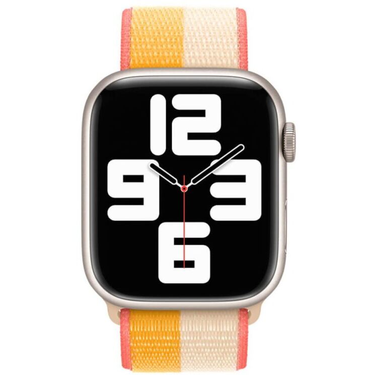 Оригінальний ремінець Sport Loop для Apple Watch 42 (Series 10/11/12) / 41 / 40 / SE 40 / 38 (ML2N3) - Maize-White (345163WO) Оригінальний ремінець Sport Loop для Apple Watch 42 (Series 10/11/12) / 41 / 40 / SE 40 / 38 (ML2N3) - Maize-White: фото 2 з 3