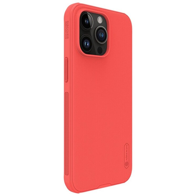 Пластиковый чехол NILLKIN Frosted Shield Pro для Apple iPhone 15 Pro Max - Red: фото 5 из 11