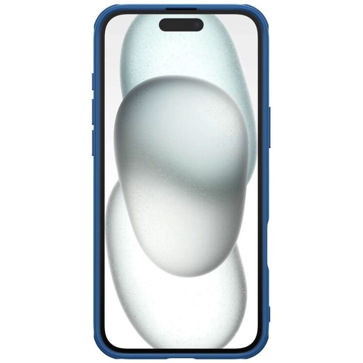 Пластиковый чехол NILLKIN Frosted Shield Pro для Apple iPhone 16 - Blue: фото 4 из 18