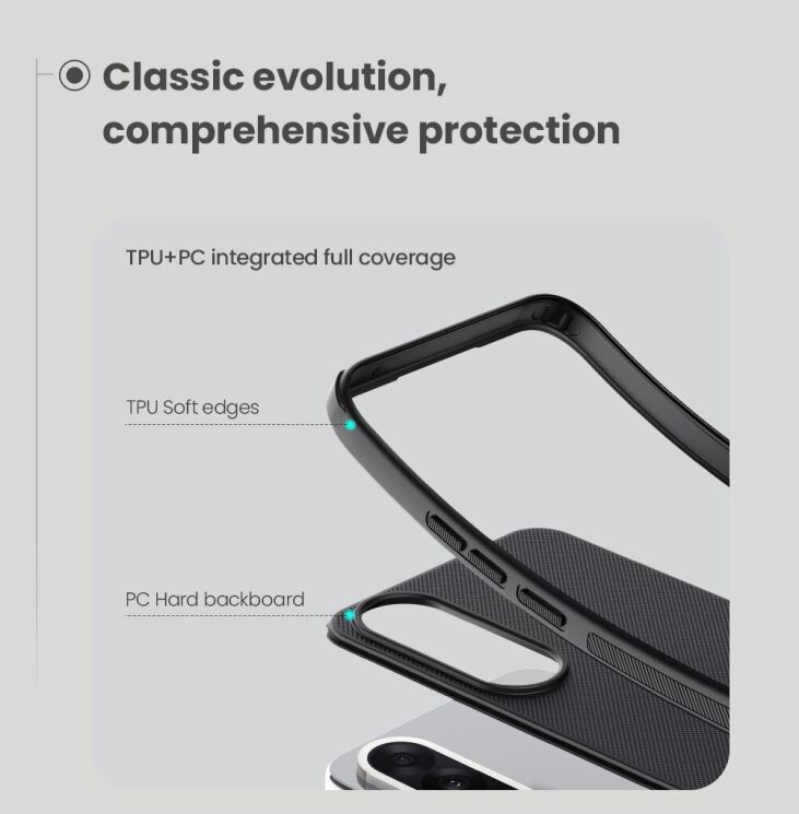 Пластиковый чехол NILLKIN Frosted Shield Pro для OnePlus Nord 5 / Ace 5 Ultra - Black: фото 9 из 18
