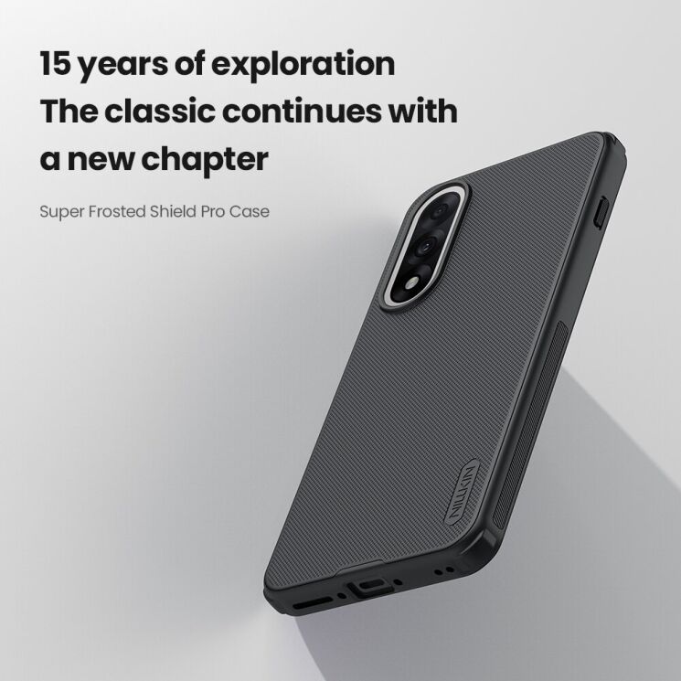 Пластиковый чехол NILLKIN Frosted Shield Pro для OnePlus Nord 5 / Ace 5 Ultra - Black: фото 6 из 18