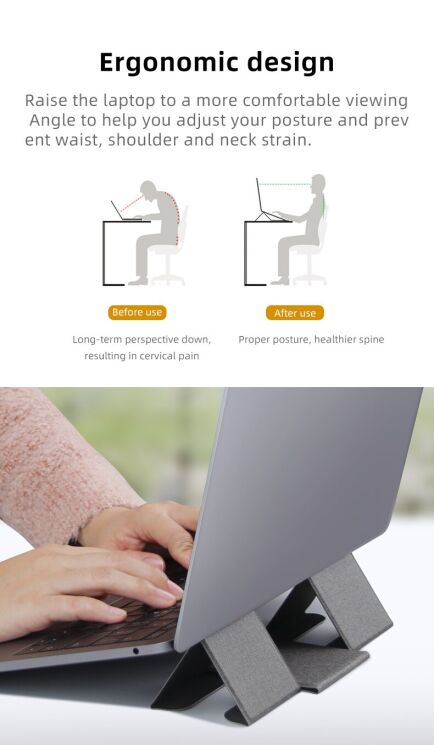 Подставка для ноутбука Reframe Fold Laptop Stand - Dark Grey: фото 5 из 12