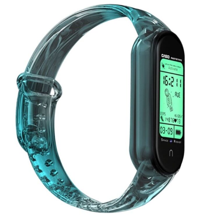 Ремешок Deexe Antares Strap для Xiaomi Mi Band 5 / Mi Band 6 / Mi Band 7 - Blue: фото 1 из 6