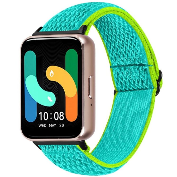 Ремінець Deexe Braided Strap для Samsung Galaxy Fit 3 - Yellow / Green: фото 2 з 6