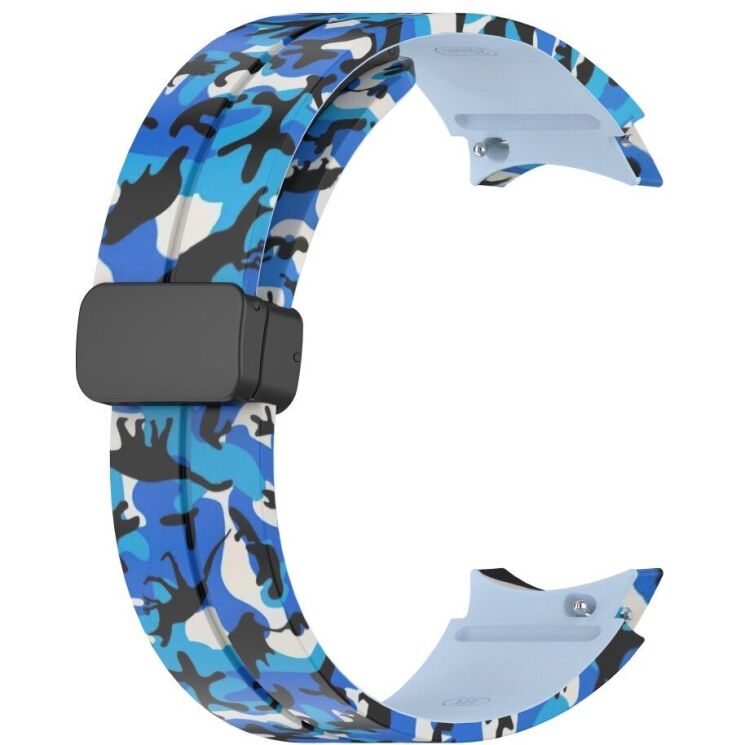 Ремінець Deexe Camo Silicone для Samsung Galaxy Watch 4 / 4 Classic / 5 / 5 Pro - Sky Blue: фото 2 з 6