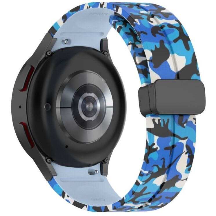 Ремінець Deexe Camo Silicone для Samsung Galaxy Watch 4 / 4 Classic / 5 / 5 Pro - Sky Blue: фото 1 з 6