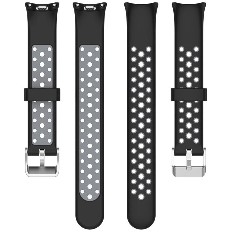Ремешок Deexe Dot Color для Xiaomi Mi Smart Band 8 / 9 - Black / Grey: фото 5 из 9
