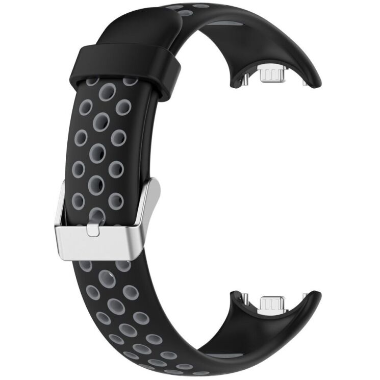 Ремешок Deexe Dot Color для Xiaomi Mi Smart Band 8 / 9 - Black / Grey: фото 3 из 9