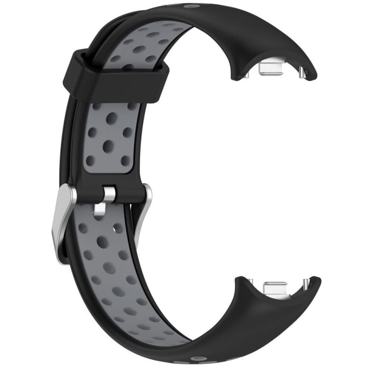 Ремешок Deexe Dot Color для Xiaomi Mi Smart Band 8 / 9 - Black / Grey: фото 4 из 9