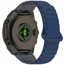 Ремешок Deexe Flexible Fit для часов Garmin c креплением Quick Fit 20mm - Midnight Blue / Grey: фото 1 из 8