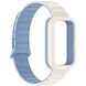 Ремешок Deexe Flexible Fit для Xiaomi Mi Smart Band 9 Active / Redmi Band 3 - Blue / White (371305LW). Фото 3 из 6